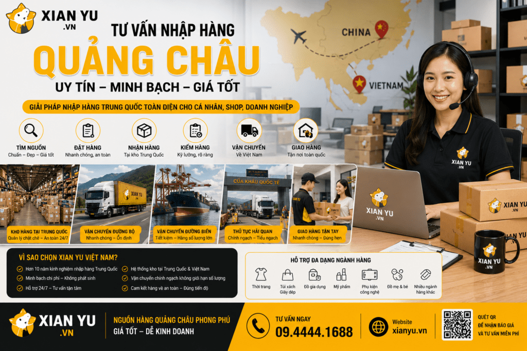 xianyu.vn hỗ trợ nhập hàng quảng châu từ trung quốc về việt nam